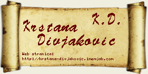Krstana Divjaković vizit kartica